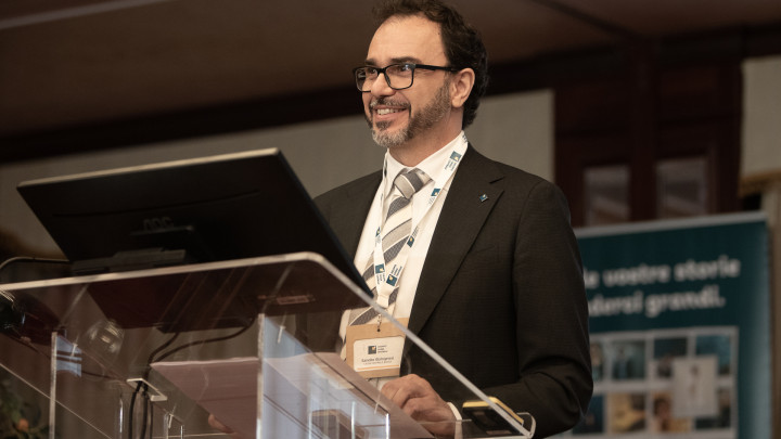 Sandro Bolognesi - Chief Executive Officer and General Manager Cassa Centrale Banca talks to the audience