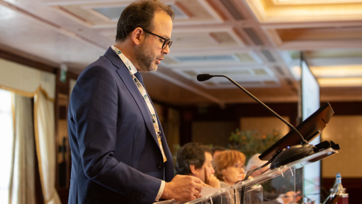 Andrea Baciarello - Administration and Tax Department Cassa Centrale Banca talks to the audience