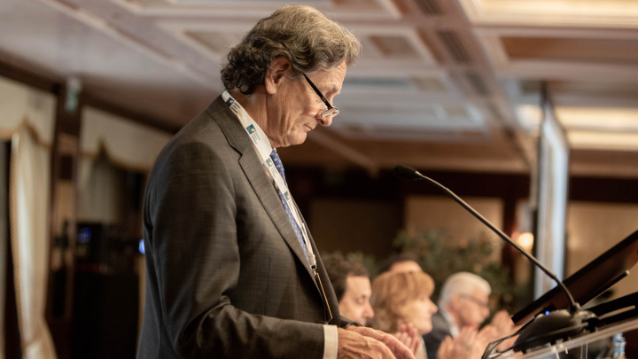 Giorgio Fracalossi - President Cassa Centrale Banca talks to the audience